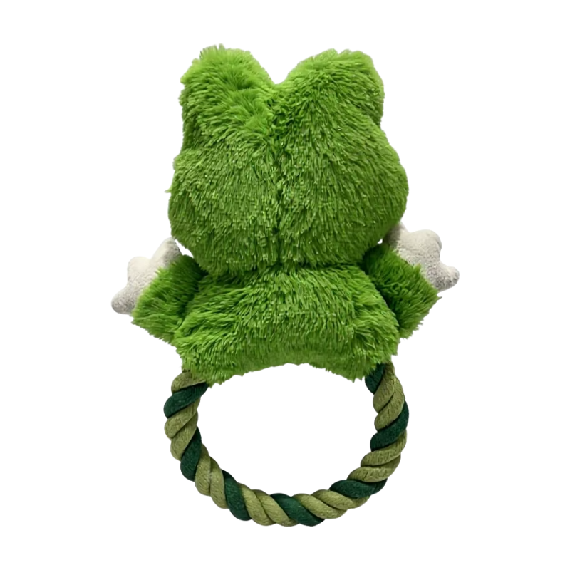 Hot-Selling Hanging Package Design Soft Plush Fabric Pet Rope Ring Toy For Outdoor Dog Tug Play