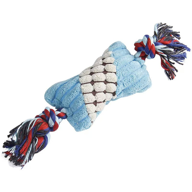 Durable Chew-Resistant Plush Dog Toy with Interactive Rope