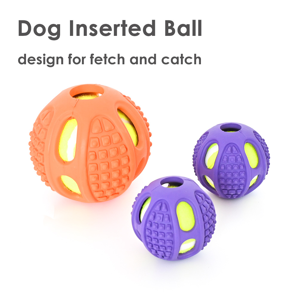 BPA-Free Natural Rubber Dog Ball Classic Style Outdoor Indestructible Pet Interactive &amp; Movement Toy Available in Two Sizes