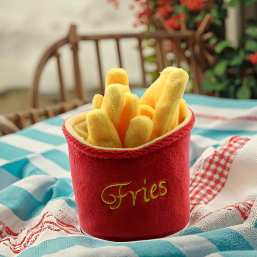 2026 Creative Cartoon Plush Pet Toys New Simulation French Fries Sound Electronic Dog Toys Wholesale Pet Supplies