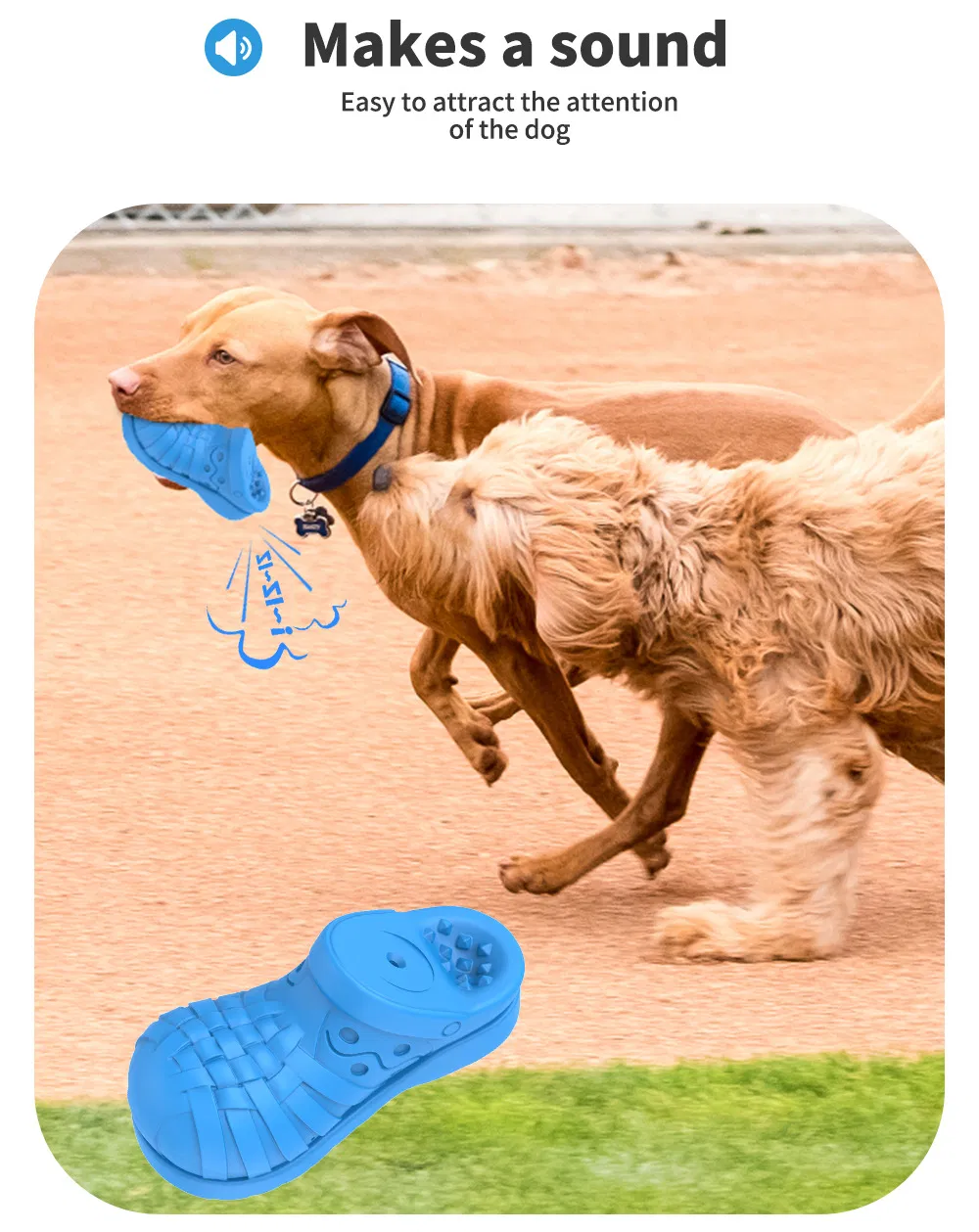 Treat-Dispensing Indestructible Dog Toy Slipper with Squeaker for Dogs