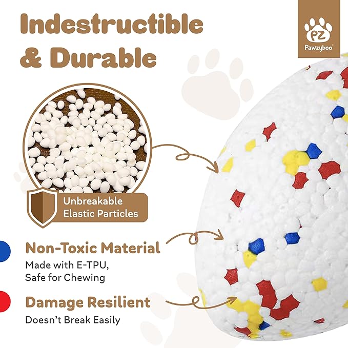 Tough for Aggressive Chewers Throwing Interactive Toys Rugby ETPU Dog Toy Treat Ball
