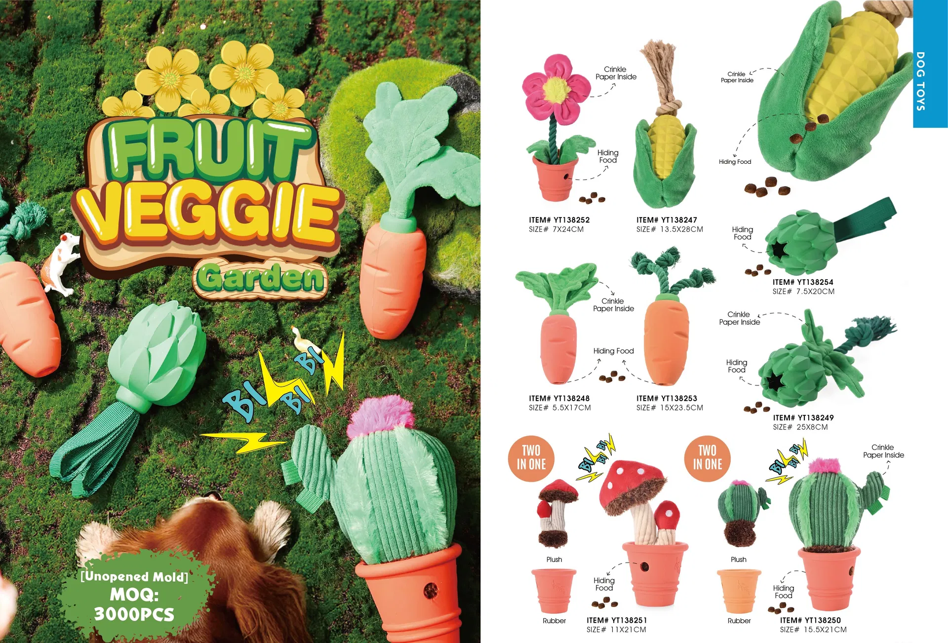 Durable Vegetables Shape Soft Rubber Dog Toy Rope Chew Pet Teether