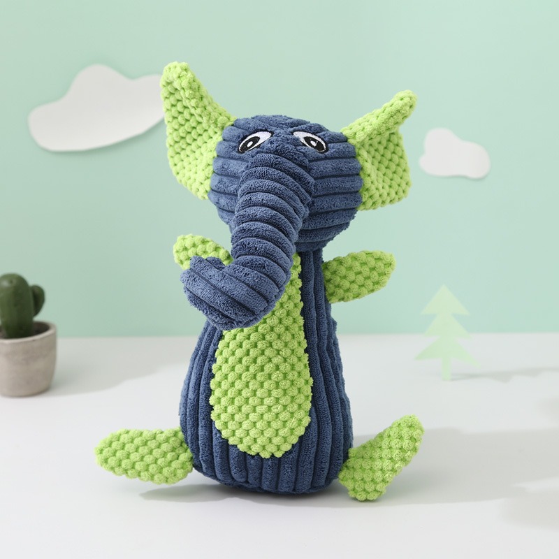 High Quality Durable Cute Cartoon Eco-Friendly Plush Dog Chew Toys French Bulldog Teething Relief Training Boredom Relief Sound