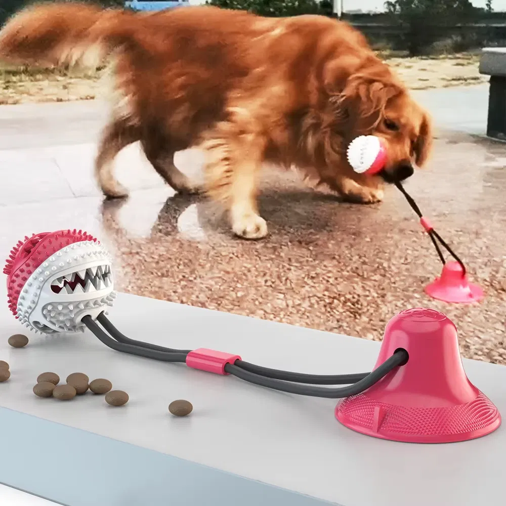 TPR Material Chew Rope with Puzzle Treat Food Dispensing Balls Dog Toy