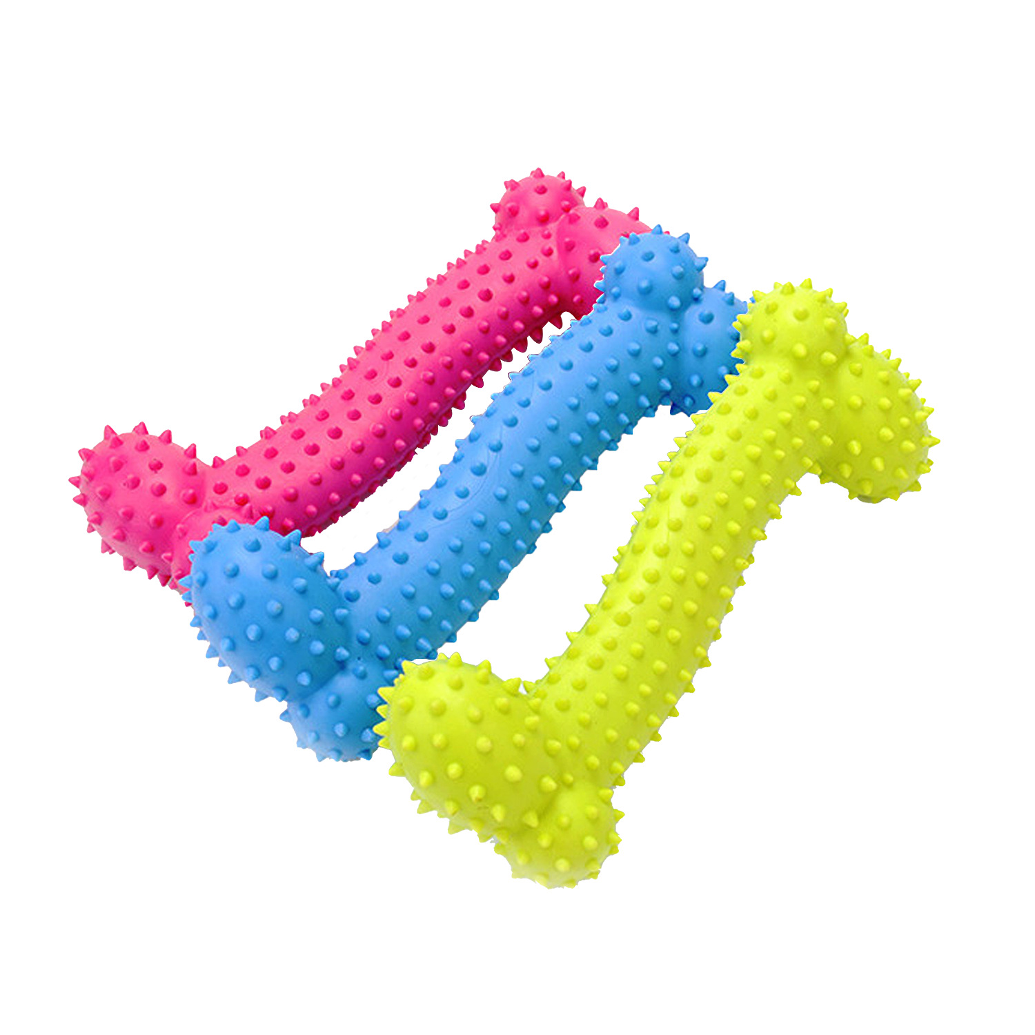 Eco-Friendly Durable TPR Rubber Dog Bite Toy in Classic Fashion Bone Shape for Small Animals Daily Use