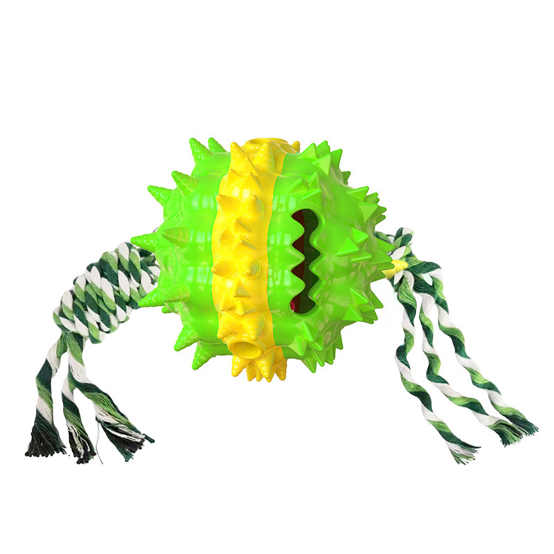 TPR Material Dog Toys with Leak Food Sound Grinding Tug of War Features