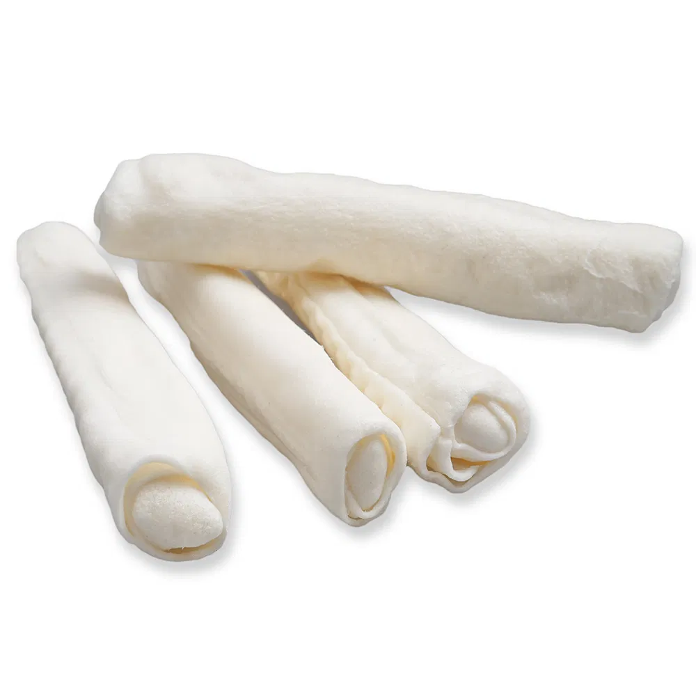 8 Inches 10 Inches Natural Bleached Retriver Rawhide Roll Dog Chews