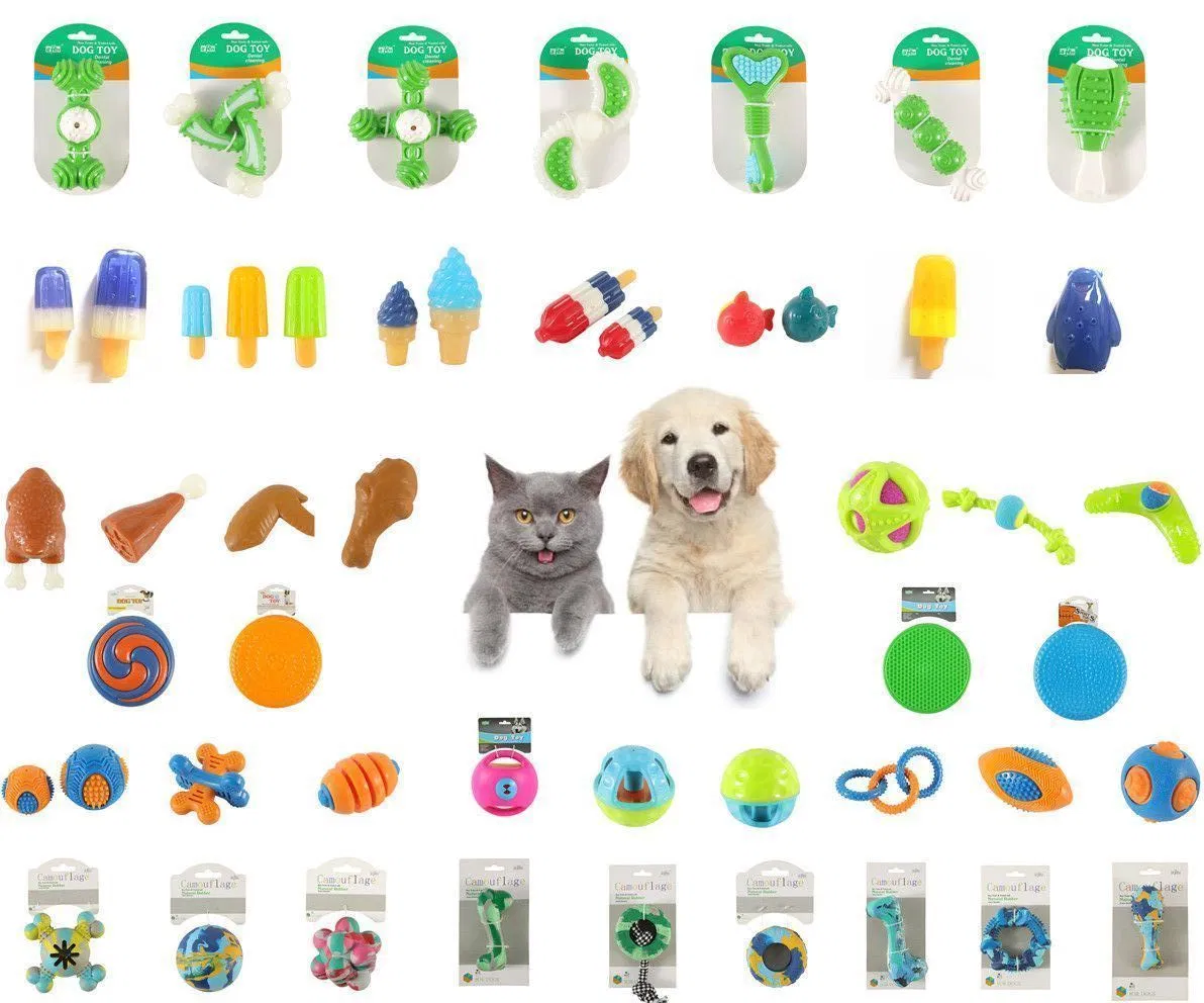 Soft Rubber Pet Toy Dental Tooth Cleaning Interactive Toys Rubber Dog Ball Dog Chew Toy
