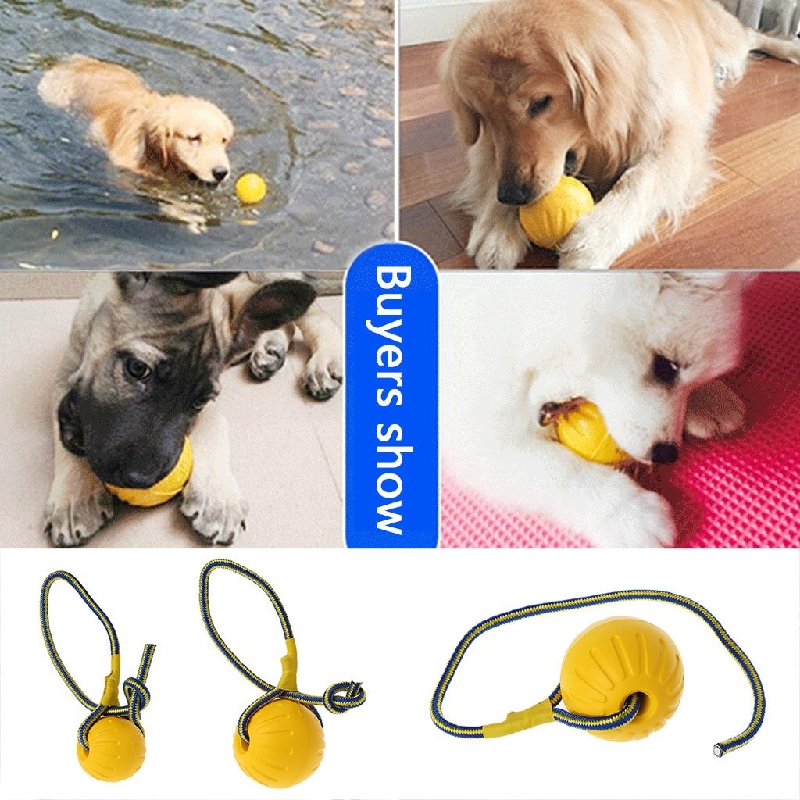 Factory Wholesale Training Pet Chew Toy Rope Bite Pull Ring Interactive EVA Floating Foam Dog Toys Ball