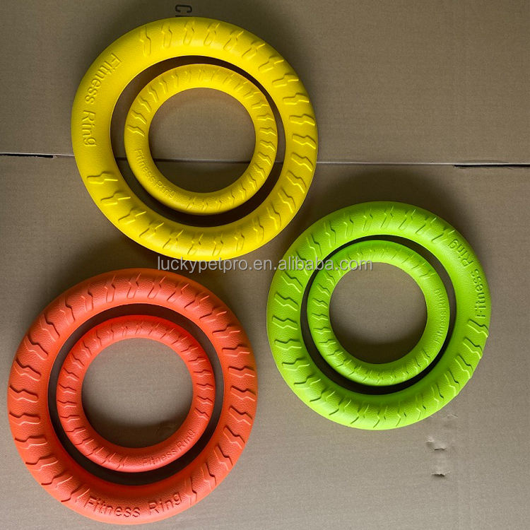 Long Lasting Floating EVA Dog Ring With Grip Pet Chew Toys Pet Interactive Movement Toys For Lake Fetch Summer Fun