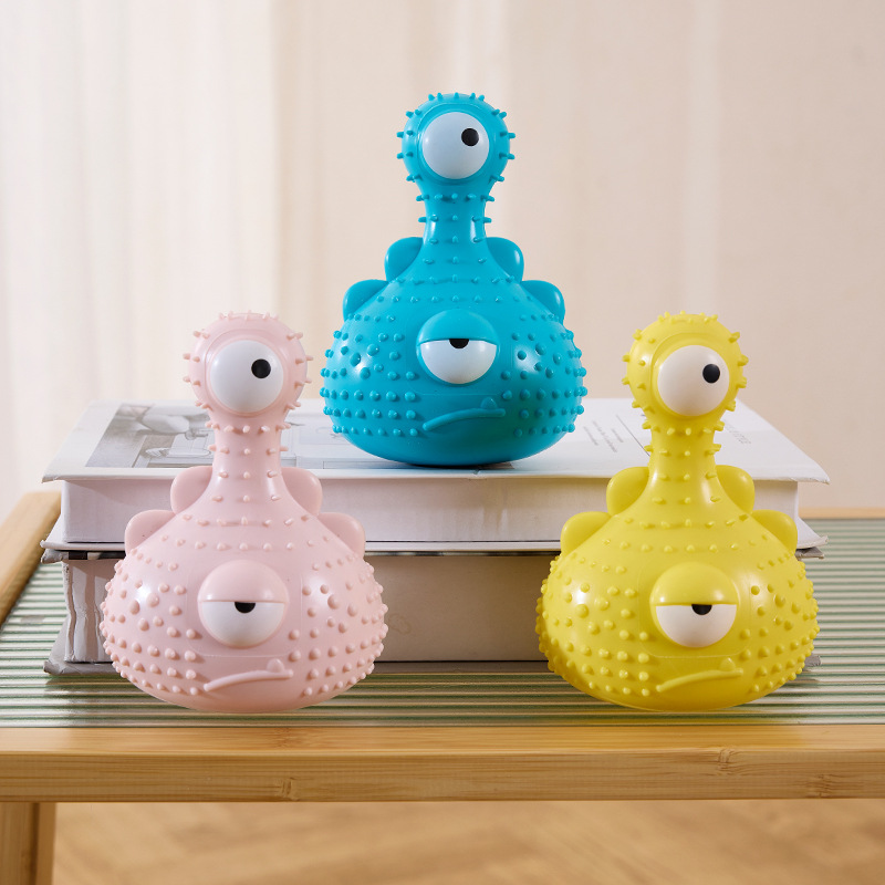 New Little Monsters Series Durable Washable Indestructible Teeth Cleaning Benefit Dog Chew Sound-making Toys for Packing Snacks