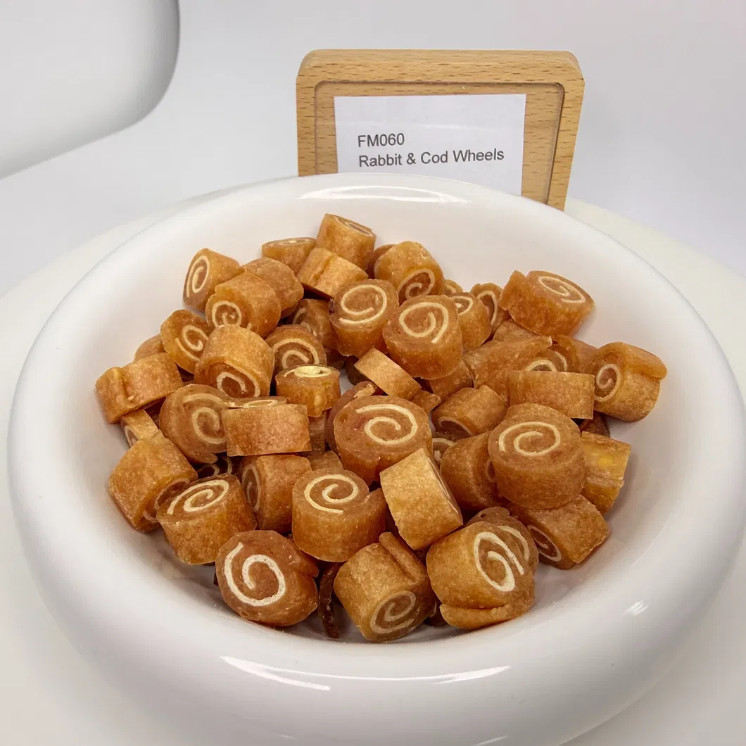 Natural Rabbit Cod Wheels Tender Oral Care Dog Chews