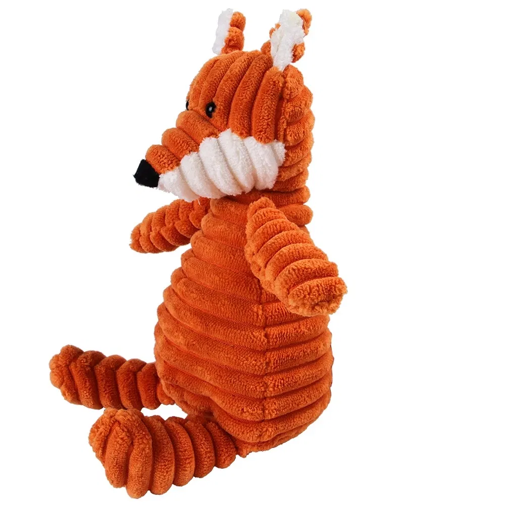 Corduroy Dog Toys Animal Shape Plush Squeaky Chew Toy 2