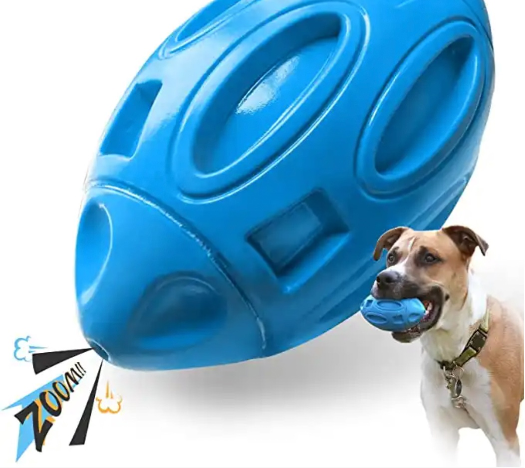 Squeaky Dog Toys for Aggressive Chewers Rubber Puppy Chew Ball