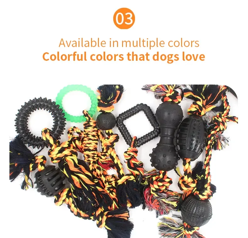 Halloween Puppy Toys with Squeaky Sound Chew Rope for Aggressive Dogs Bite