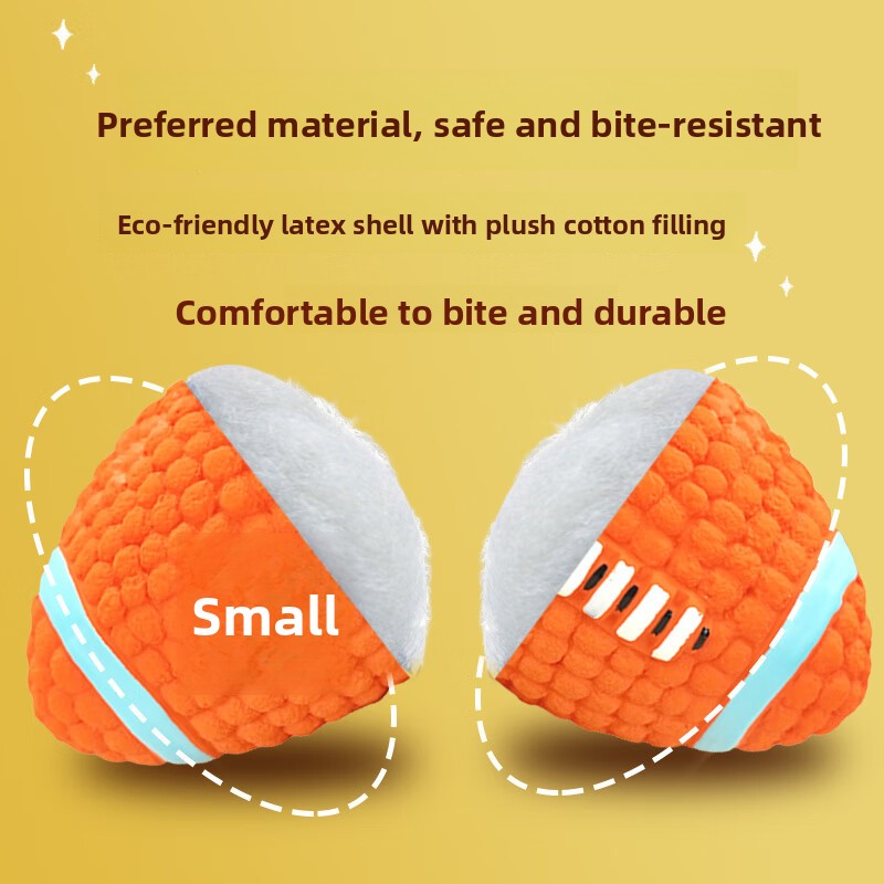 Eco-Friendly Latex Dog Vocalizing Ball Toy-Indestructible Chew Toy for Teething Durable for Border Collies/Golden