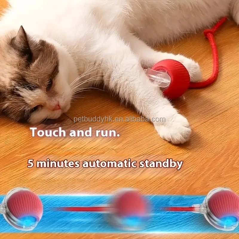 Eco-Friendly Rechargeable Interactive Ball Toy Smart Fast Rolling Motion Activated For Dogs Modern Style Silicone &amp; PC Material