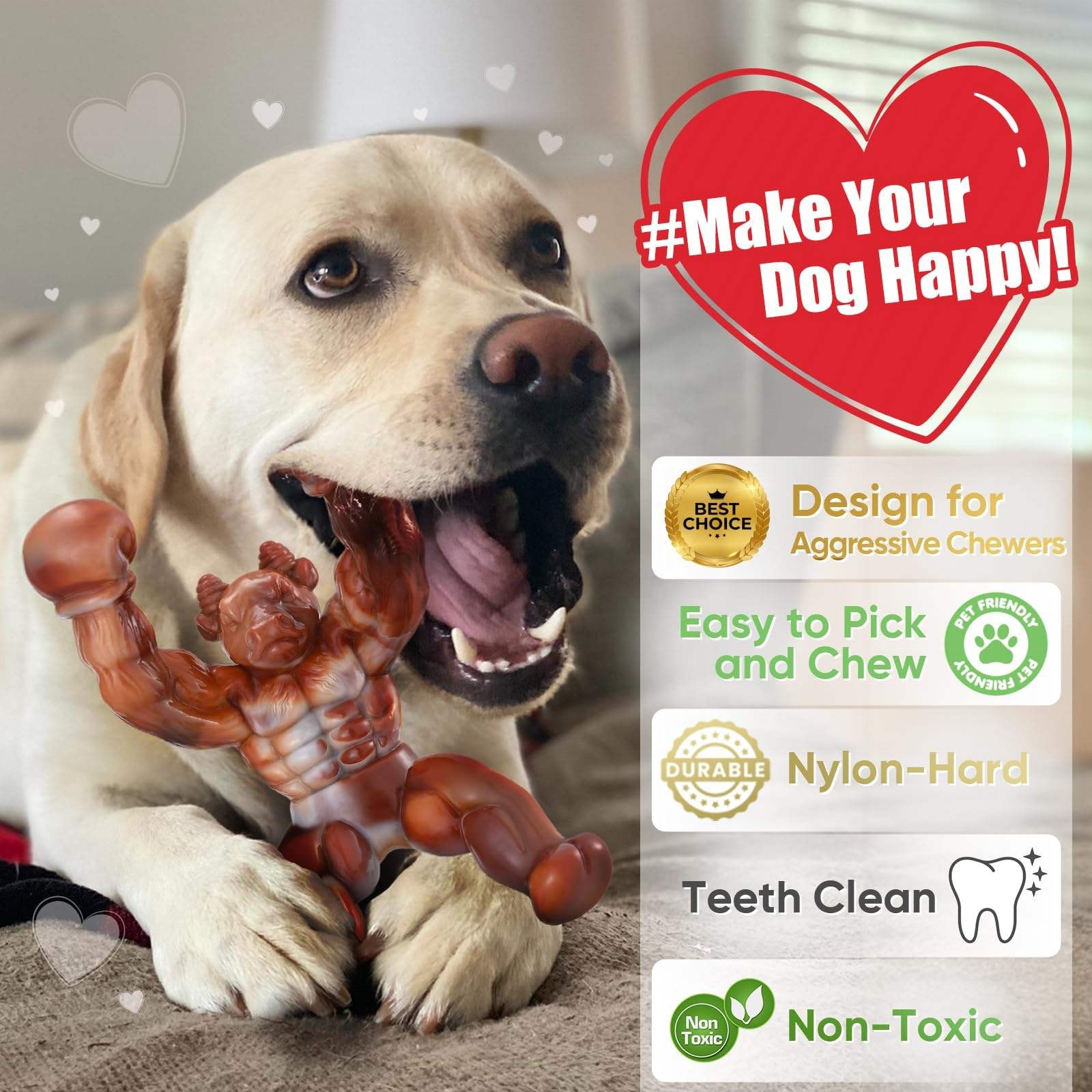 Medium-Sized Luxury Style Dog Toy Indestructible Food Grade Nylon for Aggressive Chewers Tough Big Tough Nylon Chew Toy
