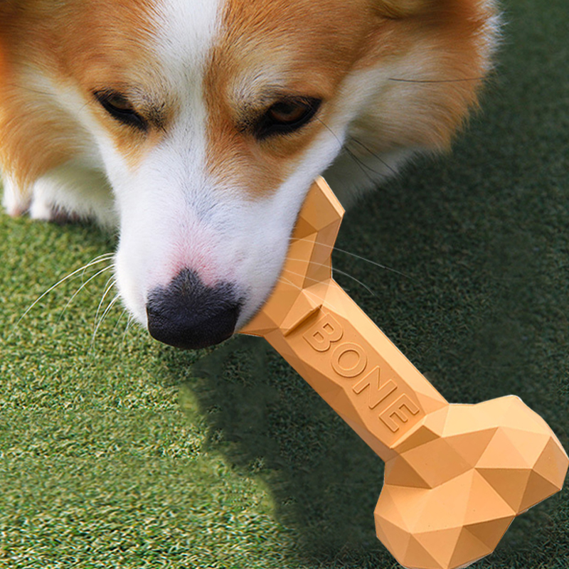 New Product Ideas Bone Shape Dog Toys Food Grade Nature Rubber Tpr Durable Pet Tooth Cleaning Interactive Dog Chew Toys