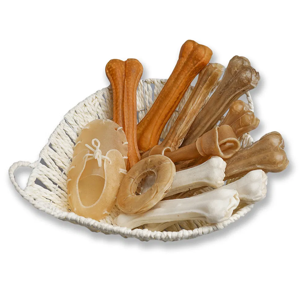Natural Rawhide Rolls Bones Dog Chews