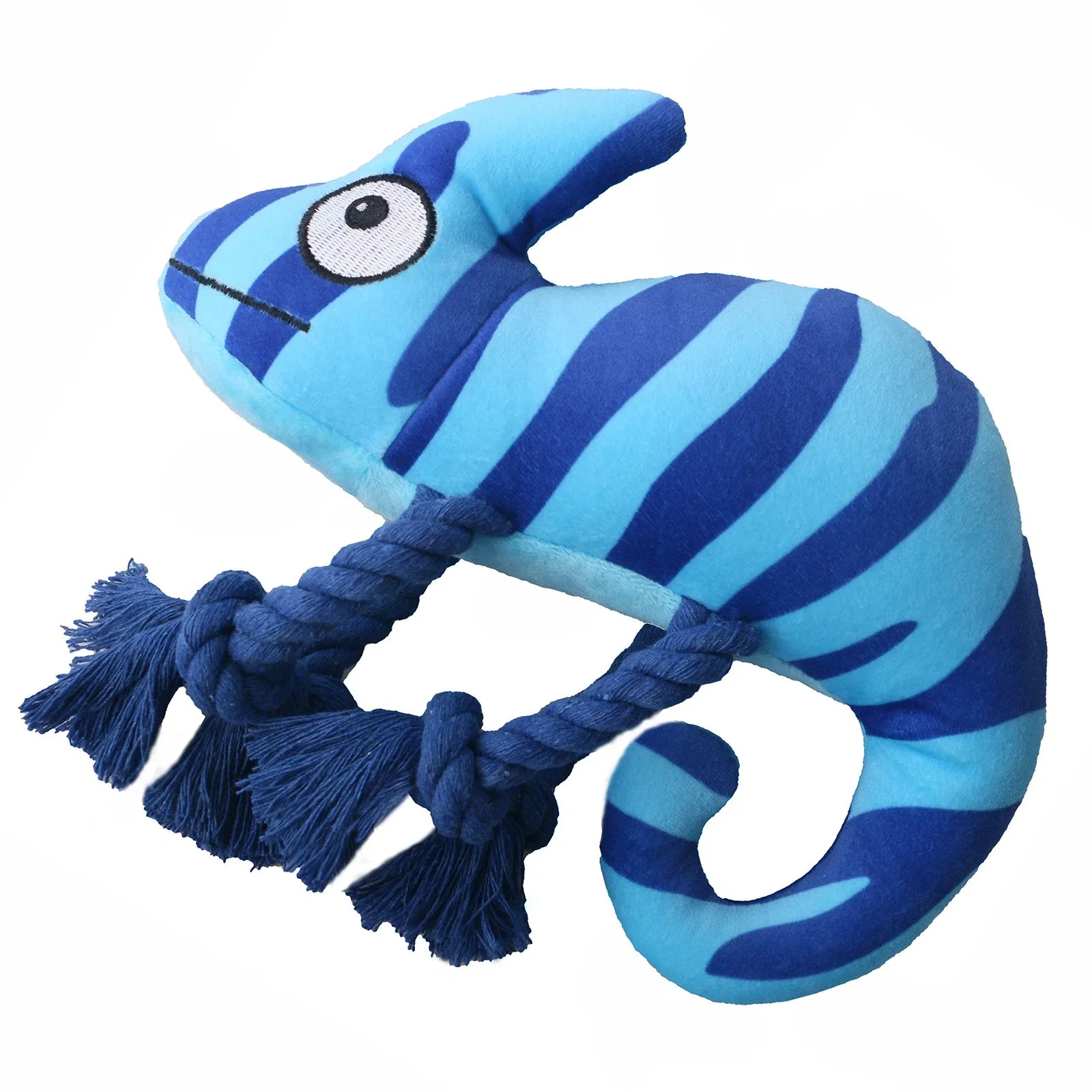 Lizard Strip Colorful Plush Wholesale Factory Pet Gift Dog Toy with Rope