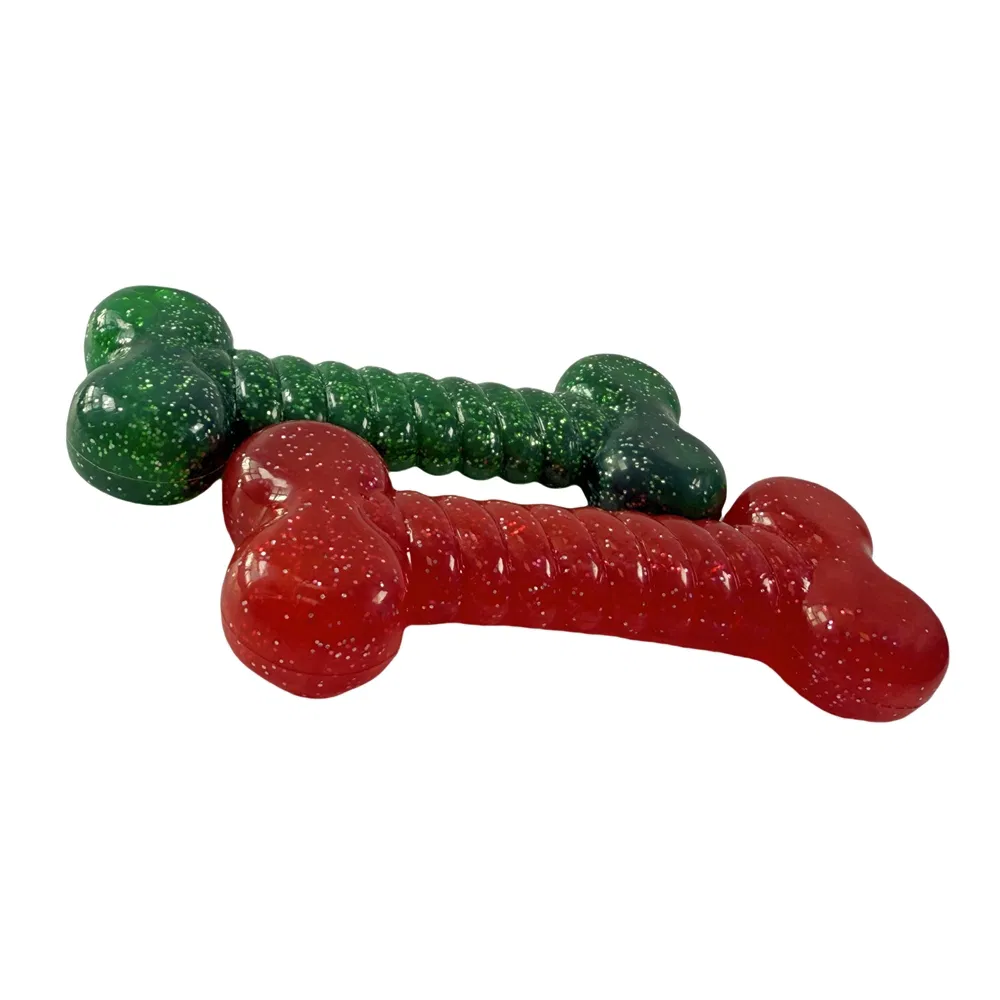 Sparkling Bone Sequin Pet Chew Toy for Puppy Training Fun