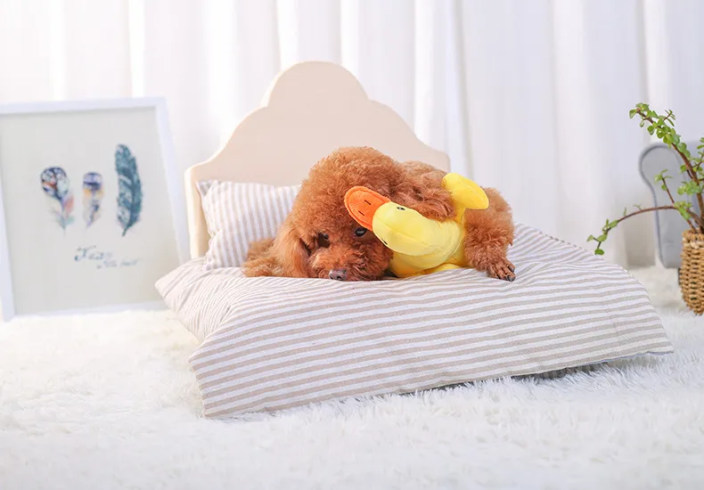 Hot Selling Cute Dog Toy Stuffed Duck Squeaky Chew Toy for Puppy