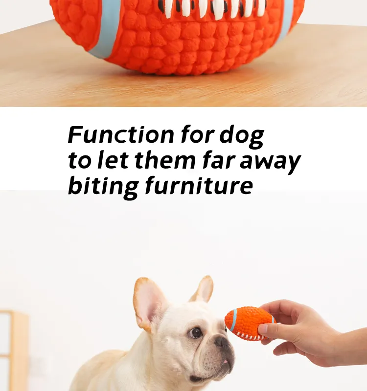 Latex Non-Toxic Rubber Pet Toys Ball Squeaky Dog Chewy Sounds Maker Toys