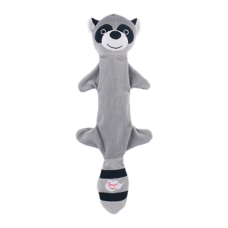 Eco Friendly Dog Toy Tail Interactive Skinny Animals Recycled Pet Toys With Snack Pocket