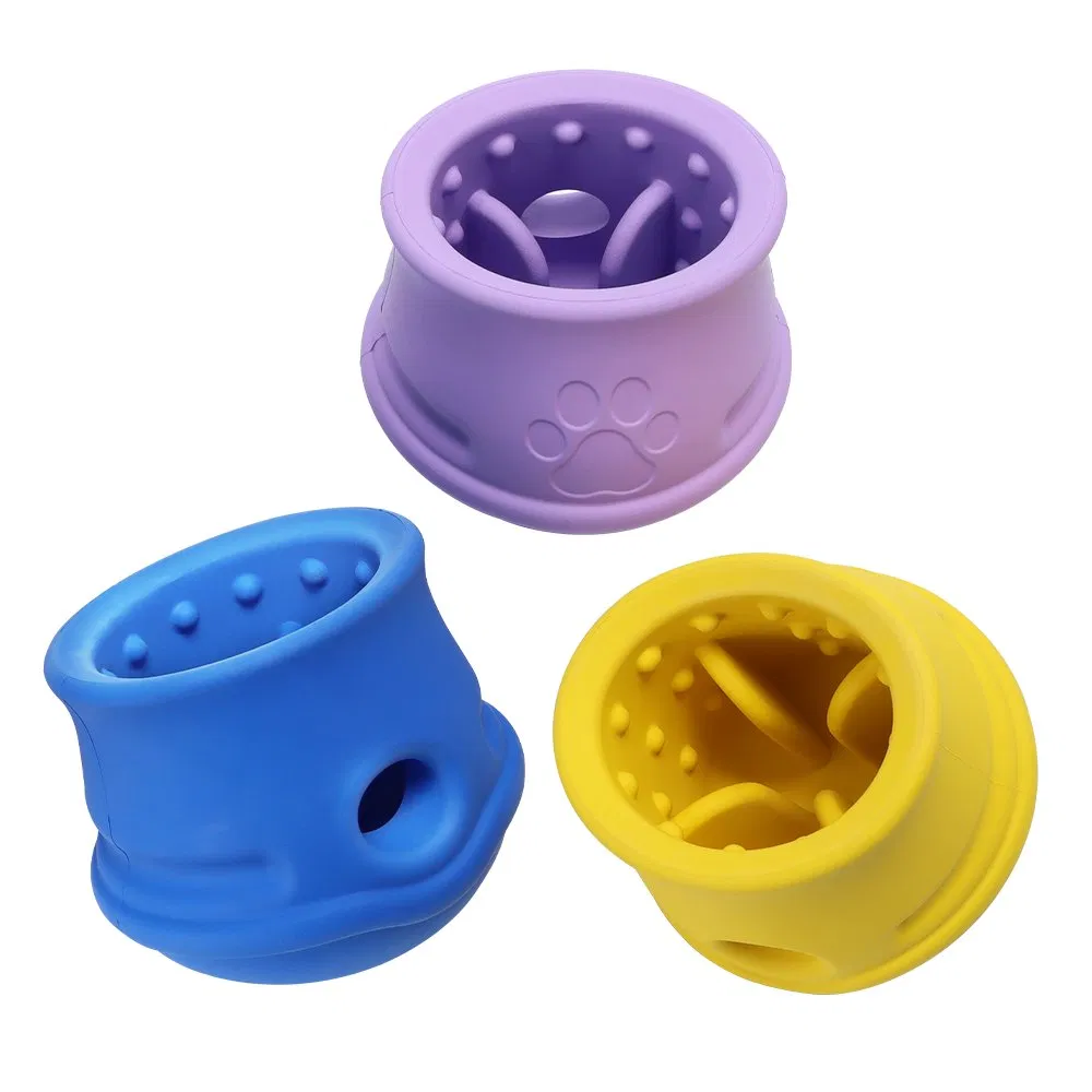 Custom Natural Rubber Chew Toy for Puppies Indestructible Slow Feeder Play Toy