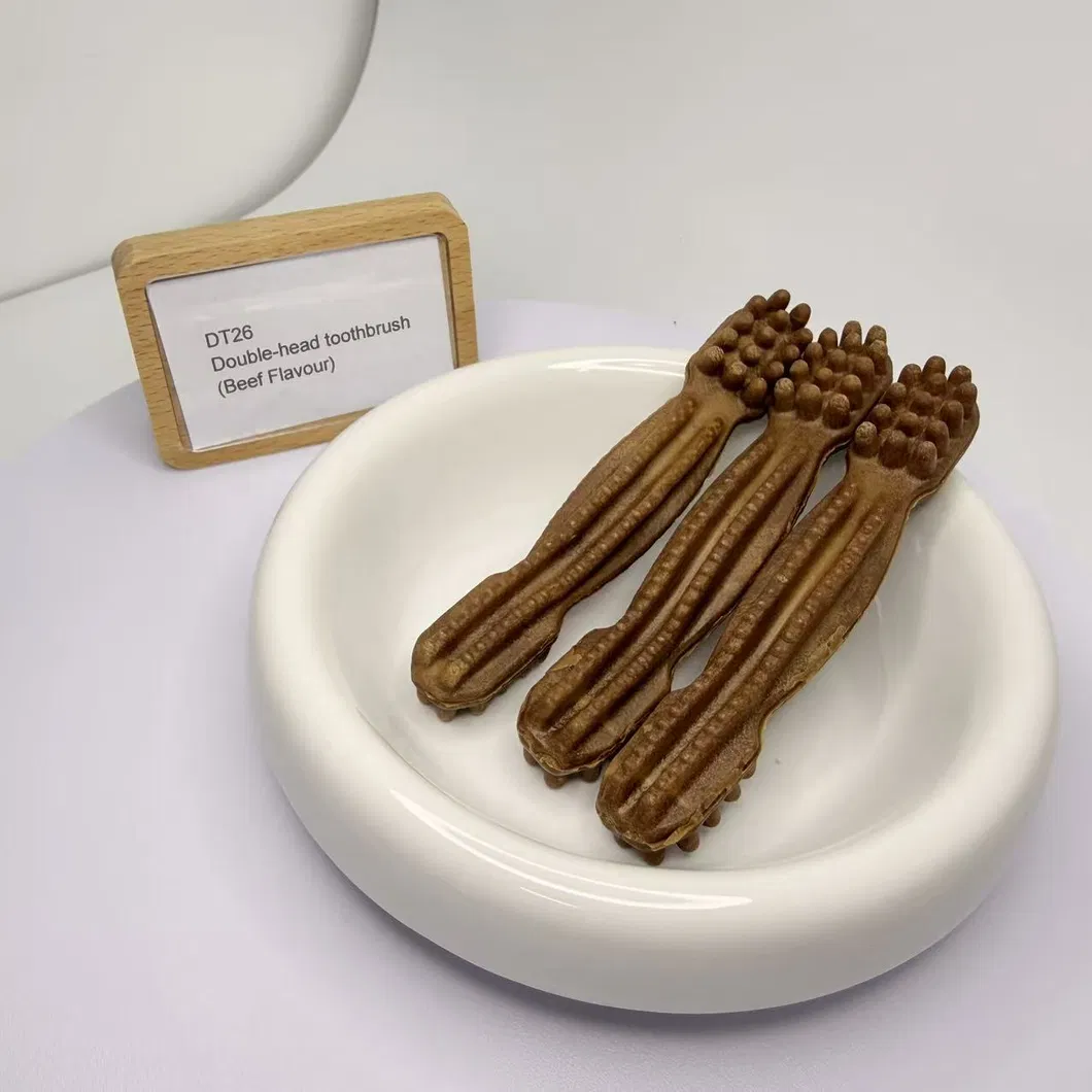 Double-Head Toothbrush Beef Flavour Natural Dog Chews