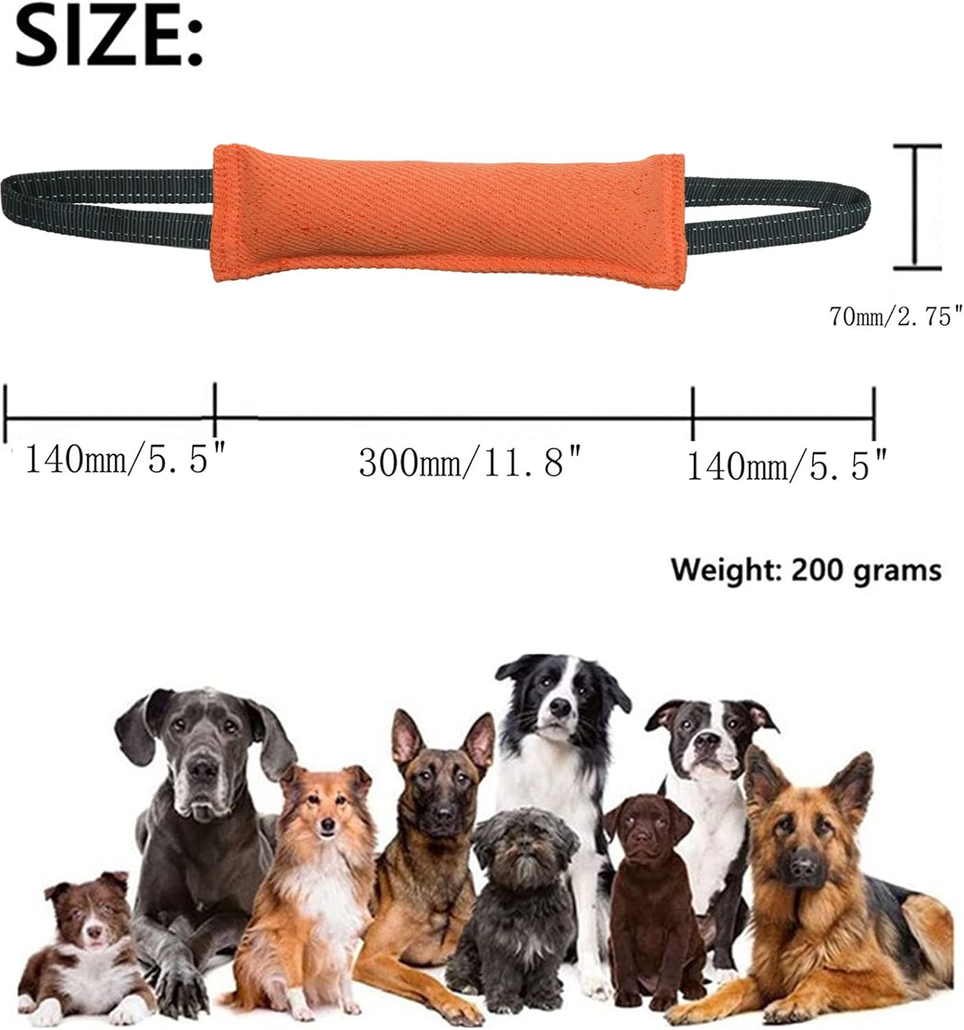 Interactive Toys for Medium to Large Dogs Jute Bite Toy Best for Tug of War Dog Bite Sleeves Strong and Sturdy Dog Tug Toy