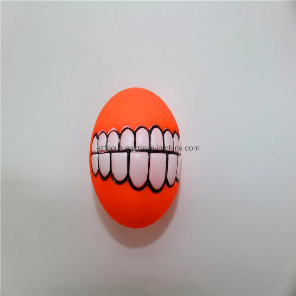 Squeaky Ball Pet Interactive Dog Chewing Toy with Funny Large Teeth Design 6