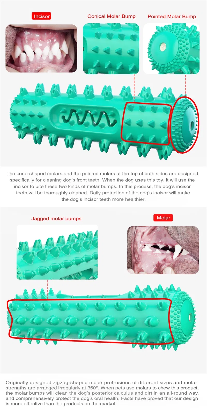 Classic Durable Dog Toothbrush Water Floating Molar Stick Dog Chew Toy Pet Doggy Dental Care Supplies