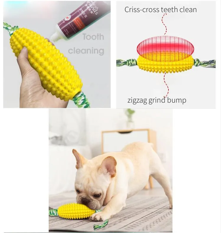 Natural Rubber Durable Toothbrush Indestructible Dental Care Dog Chew Toys