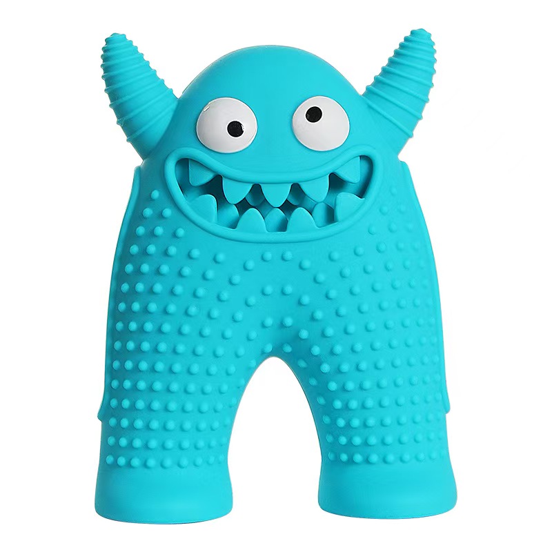 Eco friendly Dog Sounding TPR Bite-resistant Teeth Grinding Puppy Relief Tug War Training Plaything Pet Chew Toys with Molar
