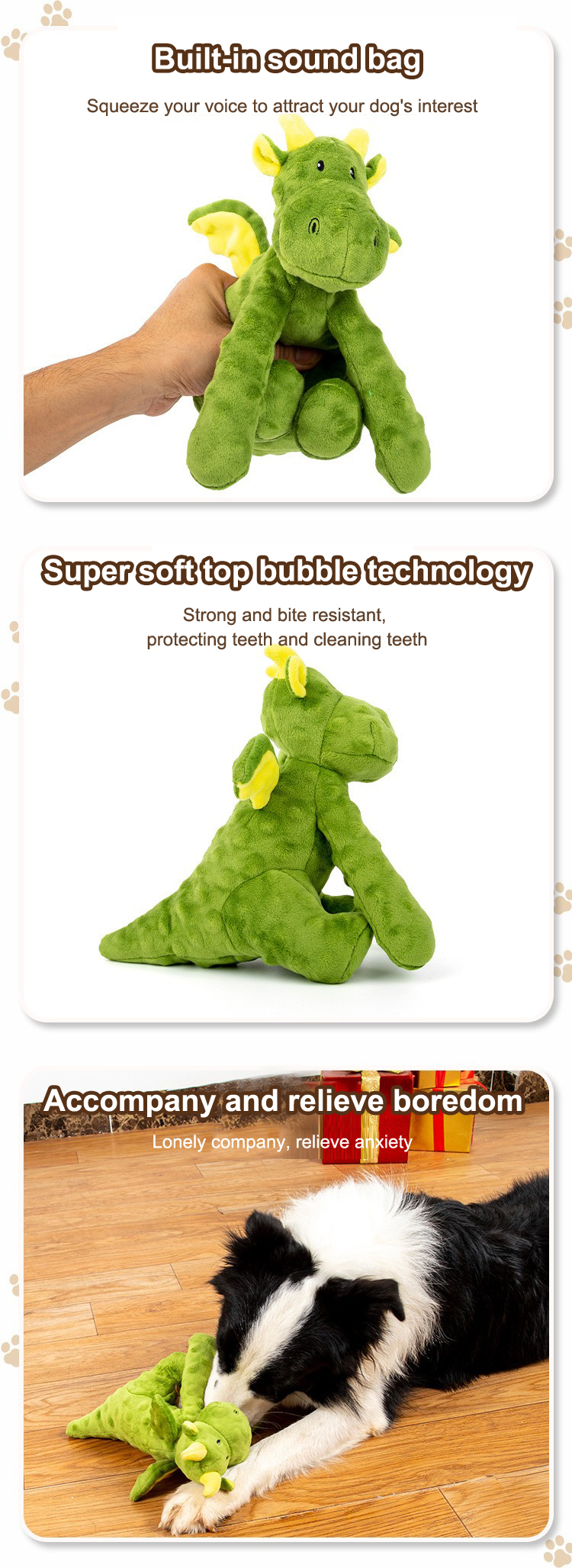 Bite resistant boredom companion baby dinosaur toy