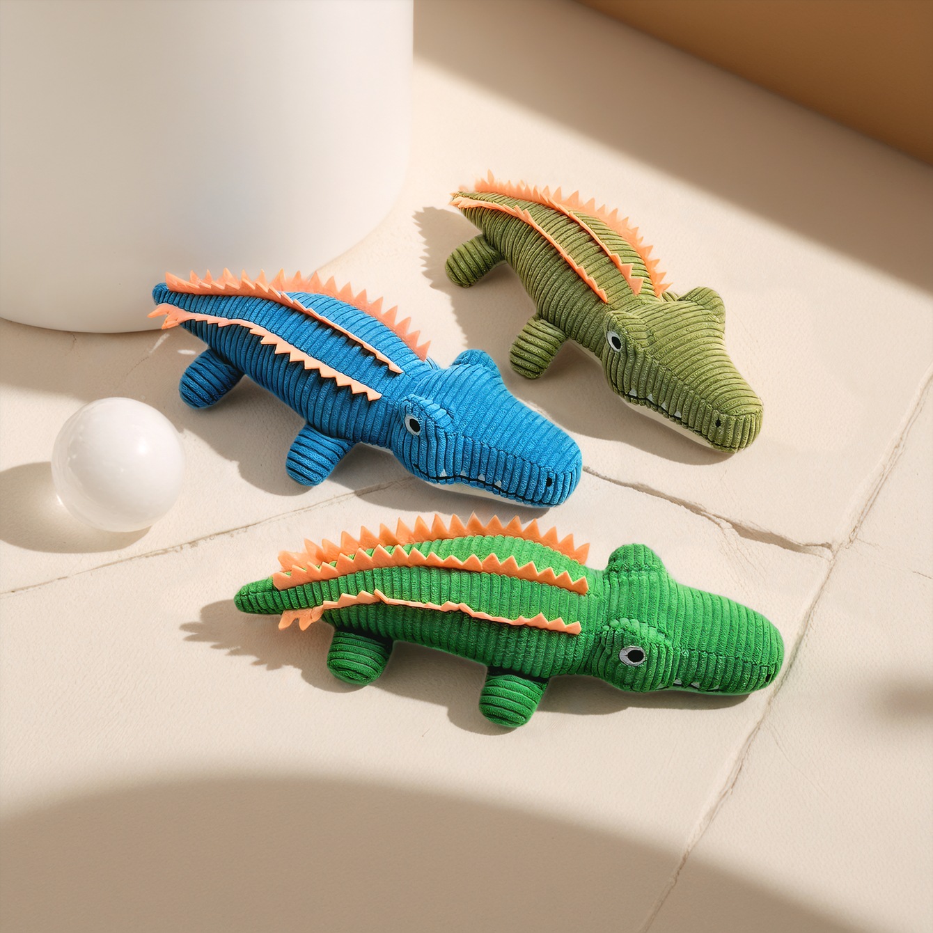 Eco-Friendly Interactive Plush Crocodile Chew Toy for Dogs Teeth Cleaning Relief and Boredom Universal Sound