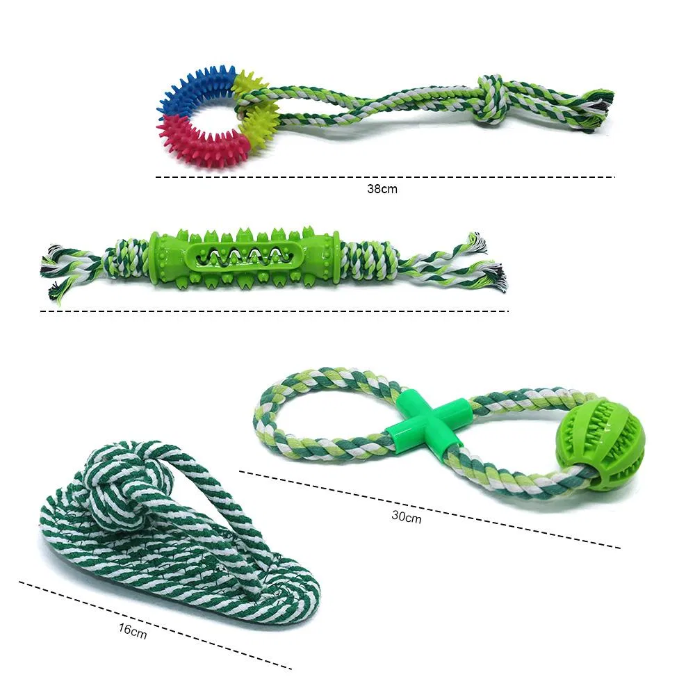 Durable Cotton Rope Dog Toys 10 Pack Gift Set Free Assortment Pet Chew Toy