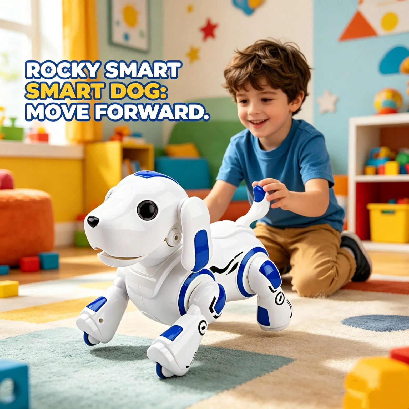 Nijia Children's Puzzle Remote Control Toy Locke Intelligent Programming Machine Dog Singing and Dancing Imitation Call Electronic Pet Dog Cute Pet for Kids