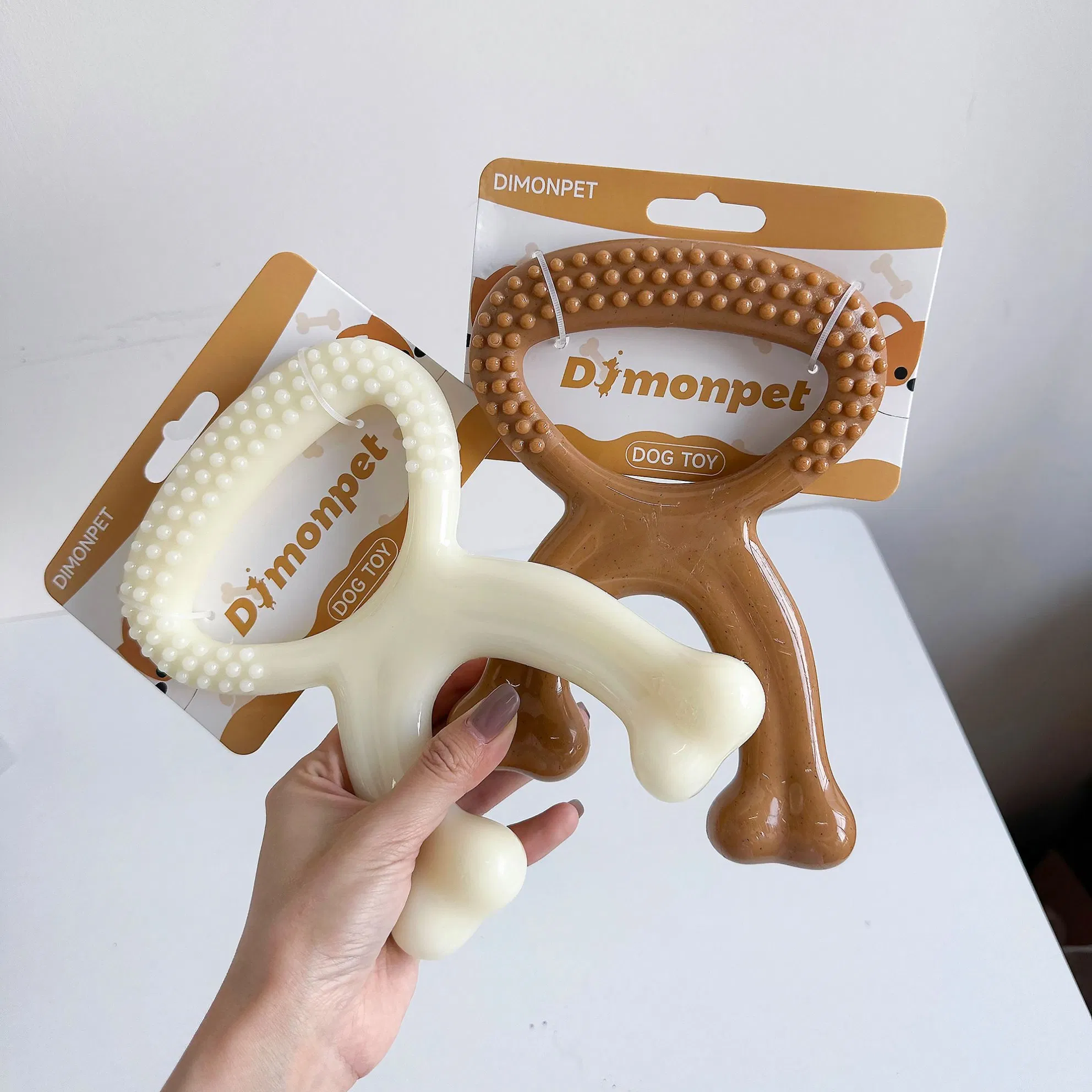 Beef Flavour Dog Chew Toys Nylon Non-Toxic Promotes Dental Health Durable Indestructible Dog Toy for Aggressive Chewers