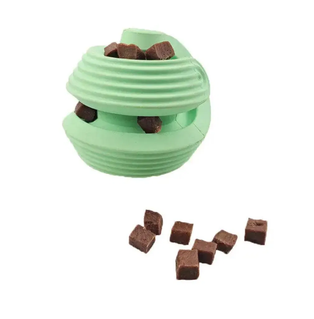 Rubber Durable Treat Rolling Dog Dispensing Ball Hiding Food Toy