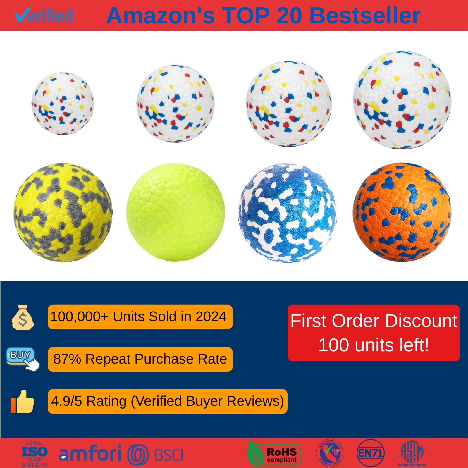 ETPU Solid Float Light Weight Durable Dog Pet Chew Toy Bite Resistant Indestructible Dog Toy Ball