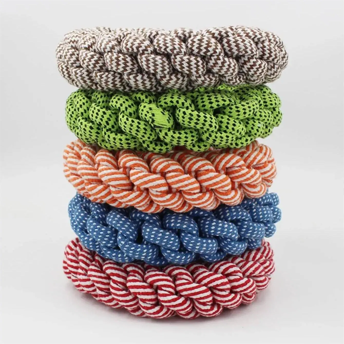 Wholesale Durable Interactive Chew Bite Resistant Circular Ring Shape Dog Rope Toys