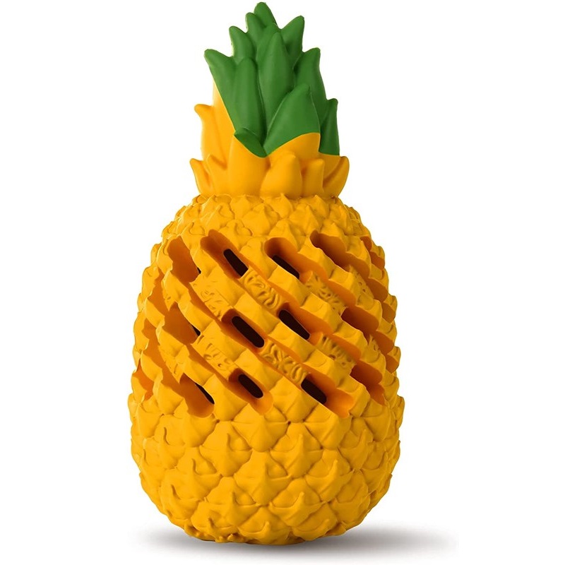 Pineapple Shape Indestructible Dog Chew Toys Durable Rubber Dog Toys for Aggressive Chewers