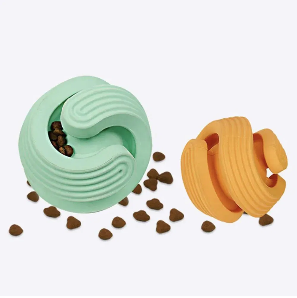 Rubber Durable Treat Rolling Dog Dispensing Ball Hiding Food Toy