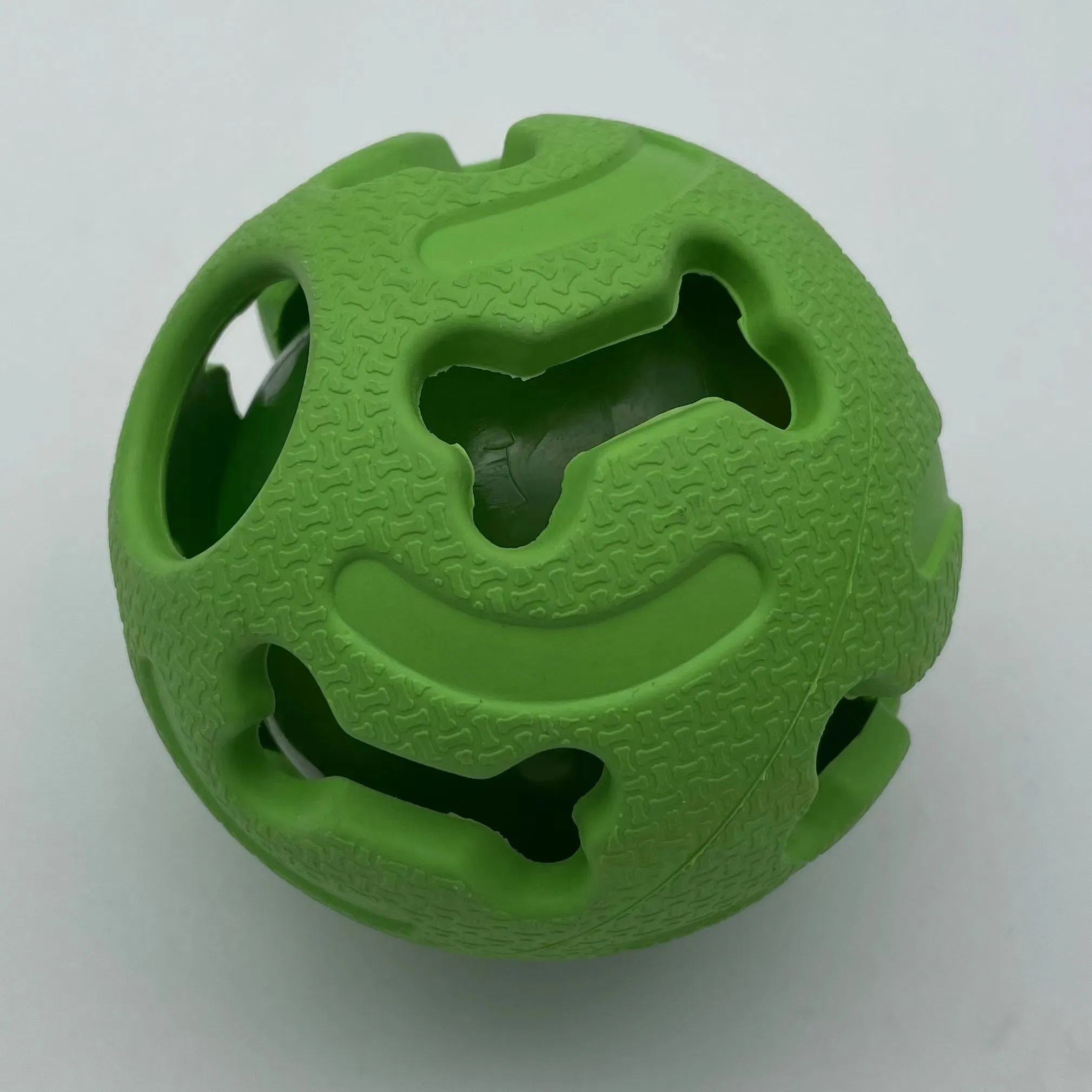 Hot Sales Natural Rubber Hollow Bone Pattern with LED Ball Dog Chews for Dog PET Playing