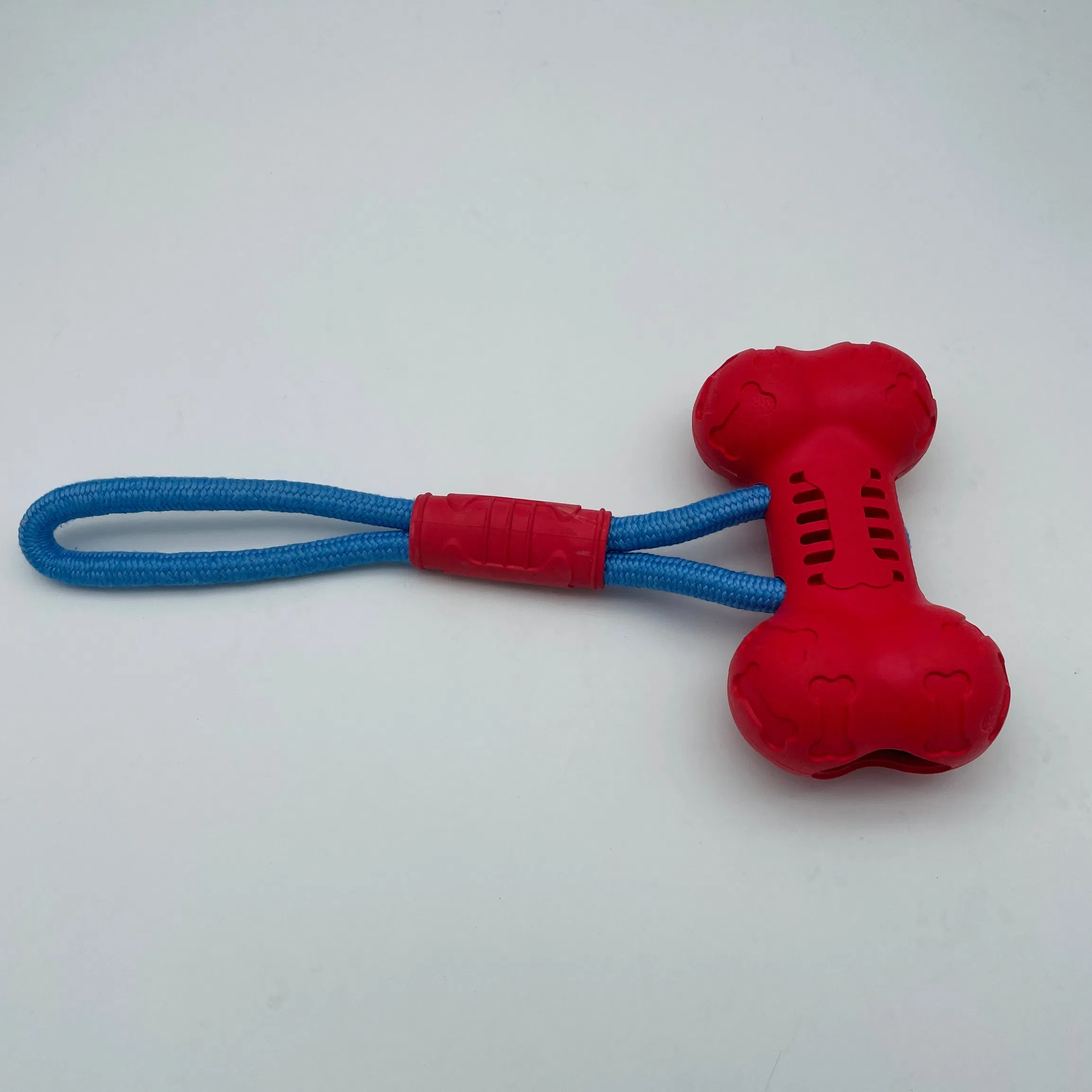 Newest Design Natural Rubber Bone Type Vocal Cord Dog Chews for Pet Playing
