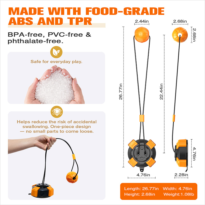 Hands-Free Dog Tugging Toy Strong Suction Dog Tug of War Toy Indestructible Interactive Self Play Pet Training Toy